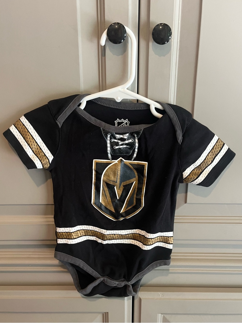Vegas Golden Knights Infant Hockey Onesie - Black & Gold